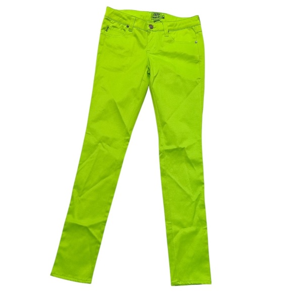 Tripp NYC Neon Green Skull Skinny Jeans Pants Y2K Punk 2000s Goth Mall Hot Topic - Picture 3 of 7